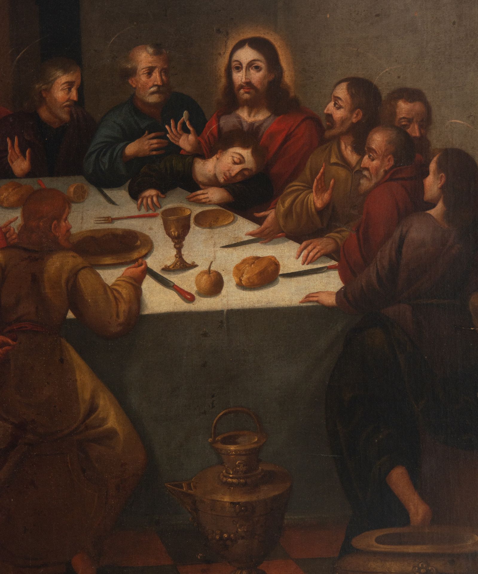 The Last Supper, Spanish or colonial school of the 17th century - Bild 3 aus 8
