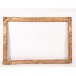 Extraordinary Spanish baroque frame in carved wood and gilded with gold leaf, Spanish school of the