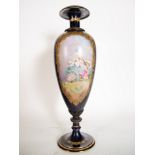 Elegant Large Vase with Sèvres mark in Porcelain enameled and polychromed by hand representing a Cou