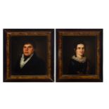 Pair of Portraits of Lady and Gentleman, Sicilian or Neapolitan school, Italian school of the 19th c