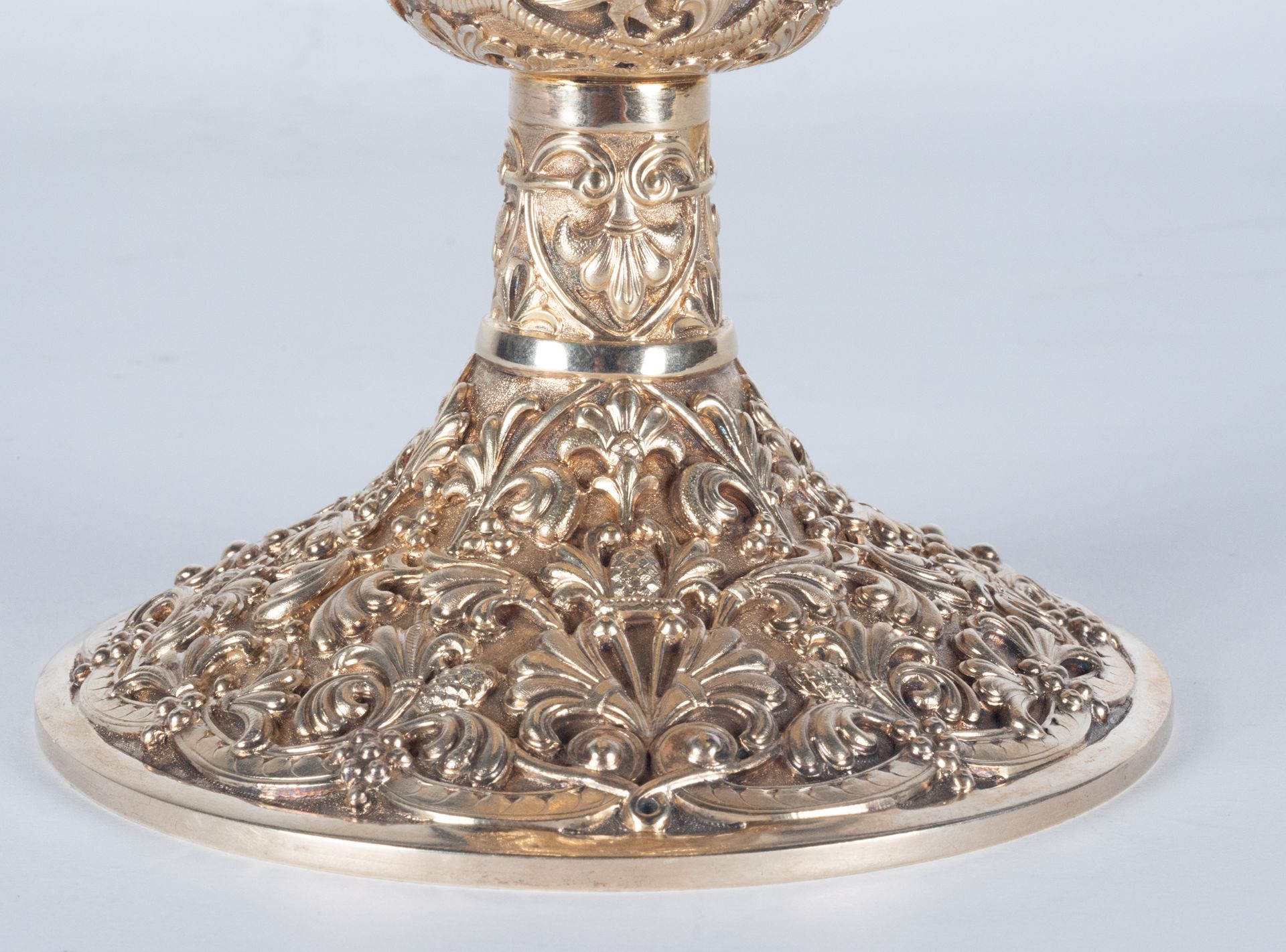 Important Liturgical Chalice in Golden 925 Sterling Silver with Salvilla, marks of Córdoba, peimra h - Image 5 of 6