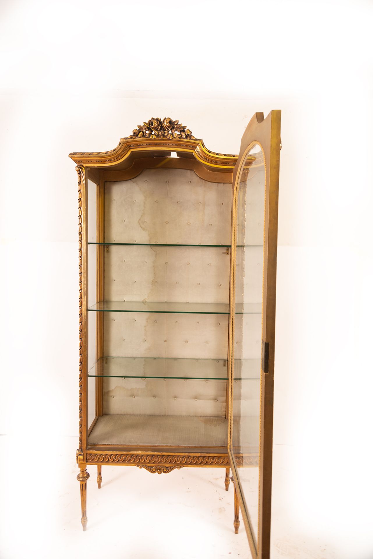 Elegant Louis XV style display case in gilt wood and glass, 19th century French school - Bild 4 aus 5