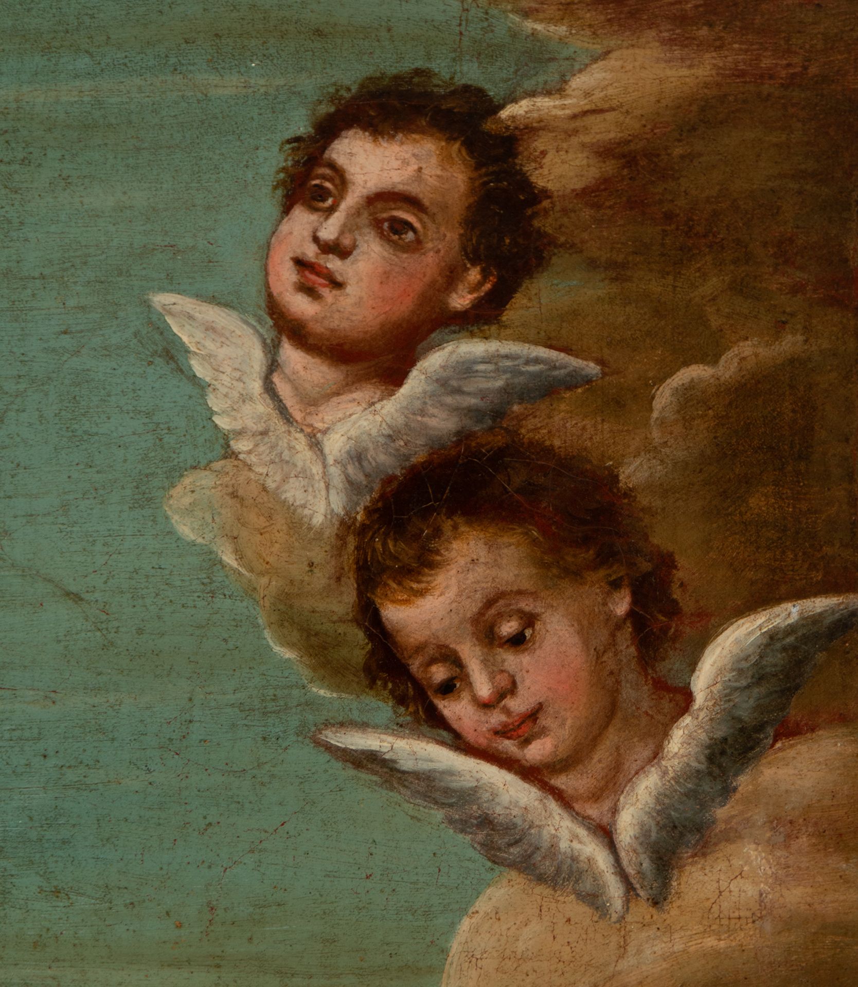Saint Joseph with the Child, 17th century colonial school - Image 3 of 6