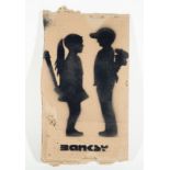 "Couple of Lovers", Cardboard from the Dismaland Amusement Park from the "Banksy series", Year 2015