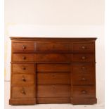 Architect's wastebasket cabinet in solid mahogany, 19th century English school