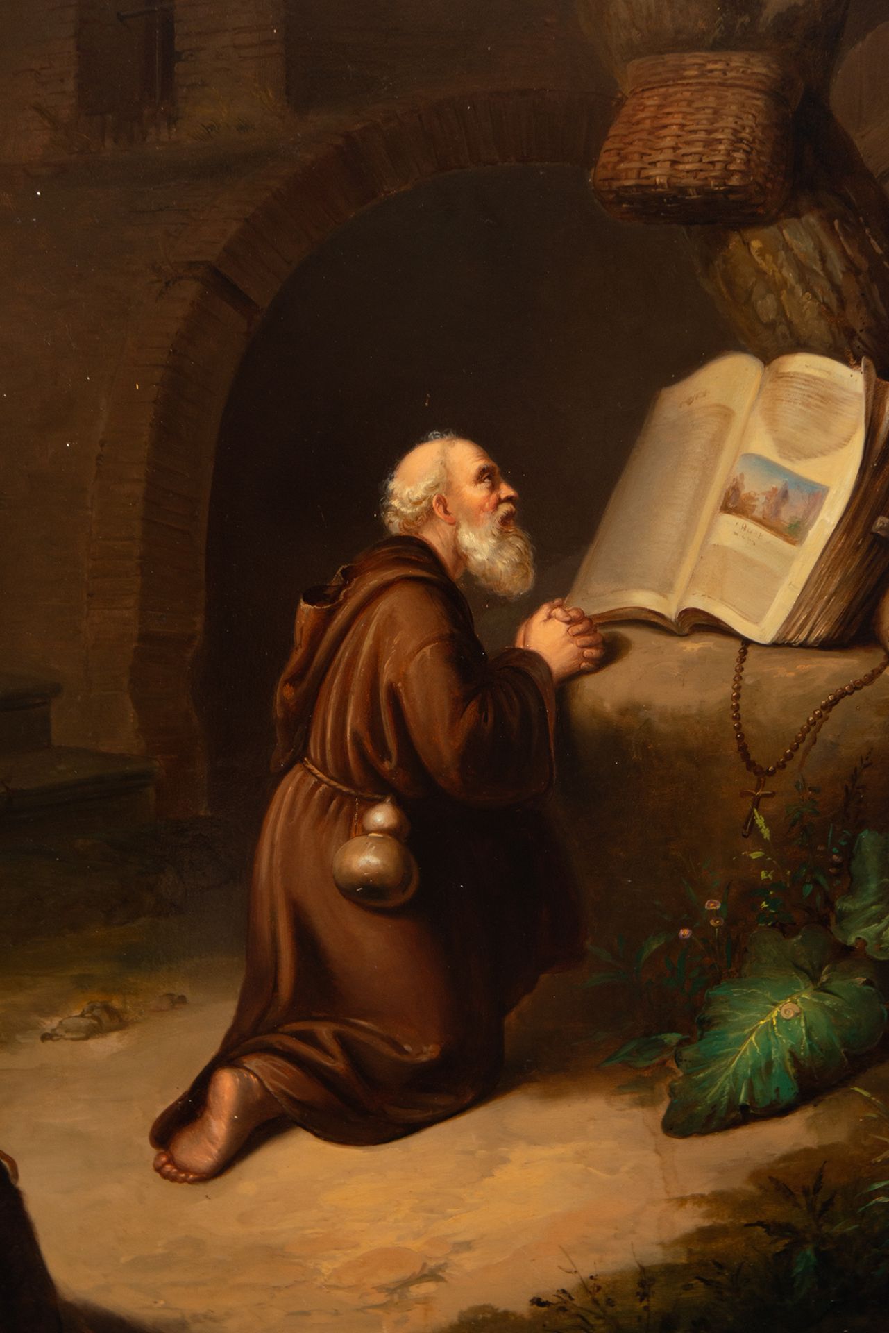 Saint Francis of Paola in Prayer, 19th century Italian school - Image 2 of 6