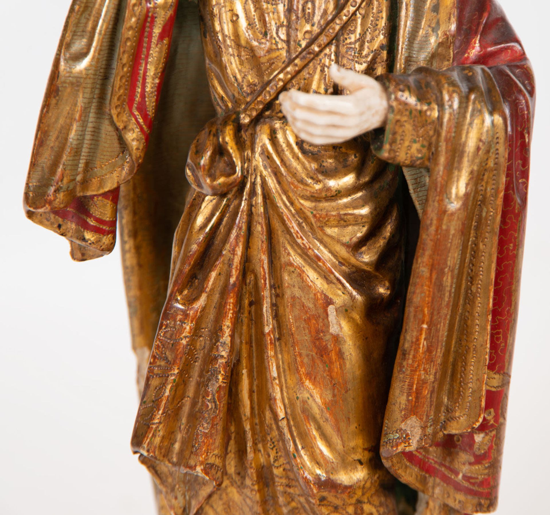 Large Saint John the Evangelist in Ivory and Wood, 18th century - Image 5 of 7
