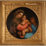 Important Neoclassical Copy of the Virgin of the Seat of Raphael, Italy, 18th - 19th centuries