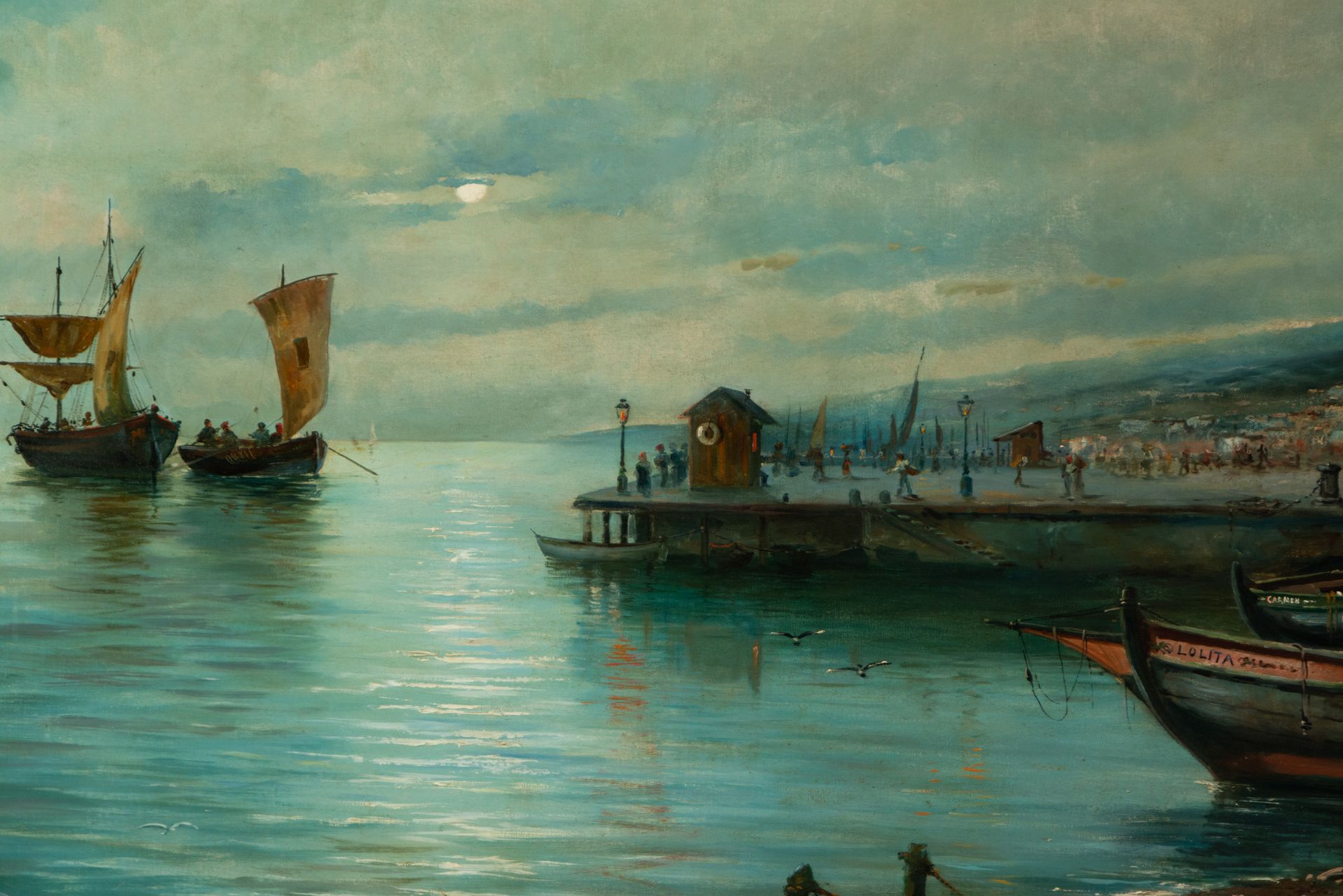 View of Oporto port, Emilio Álvarez Ayón (Valencia 1889 - Barcelona 1972), signed and dated in Portu - Image 3 of 6