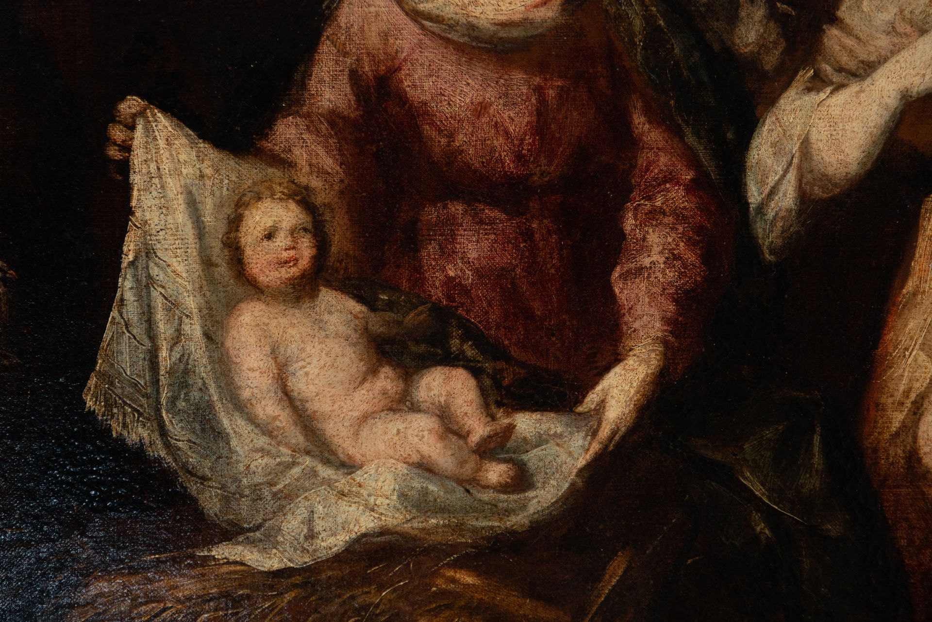 Adoration of the Shepherds, Italian school of the 17th century - Image 6 of 9