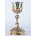 French Baroque Chalice in silver and gilt bronze, Upper cup in silver, France, 18th century