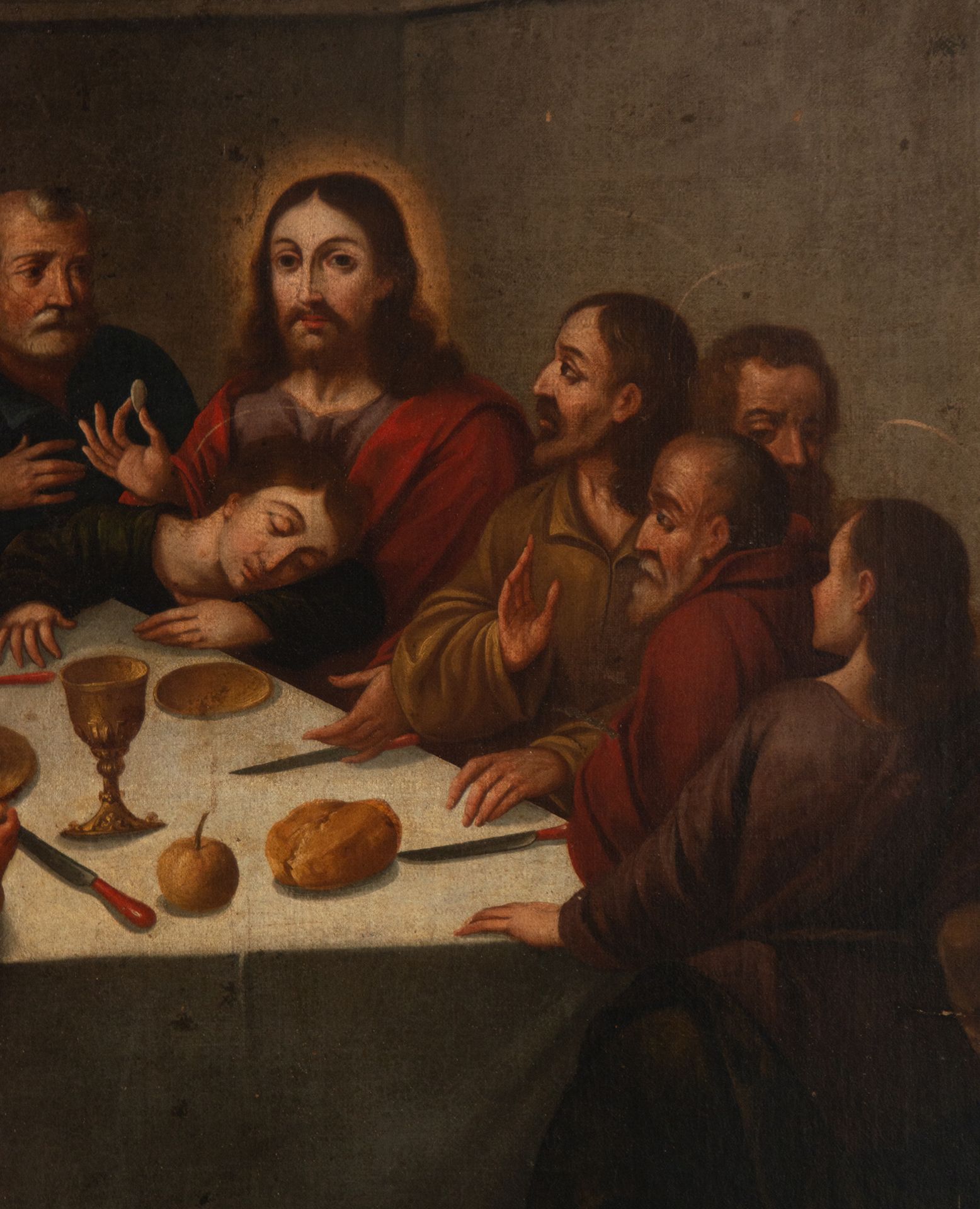 The Last Supper, Spanish or colonial school of the 17th century - Bild 4 aus 8