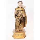 Interesting Carving of Saint Ambrosio, Castilian school of the 17th century