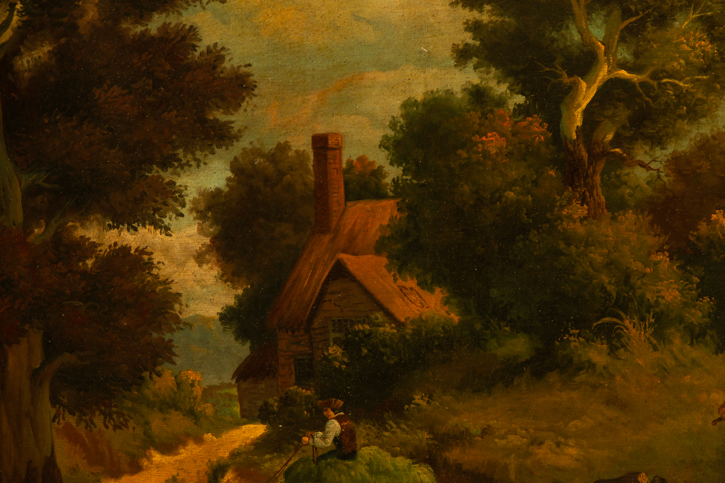 Country Scene with Woodcutters, 19th century Dutch school, following 17th century models - Image 4 of 6