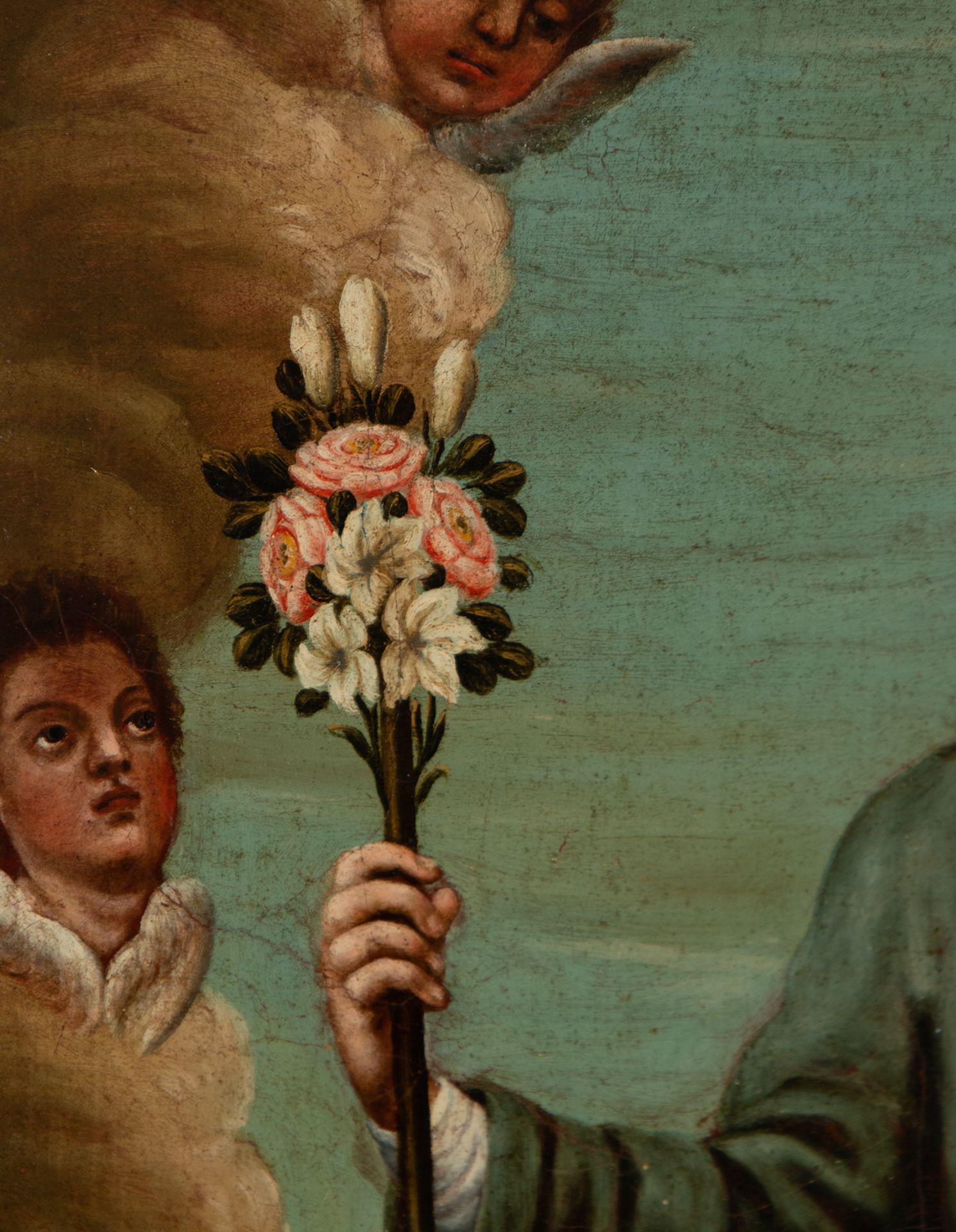 Saint Joseph with the Child, 17th century colonial school - Image 5 of 6