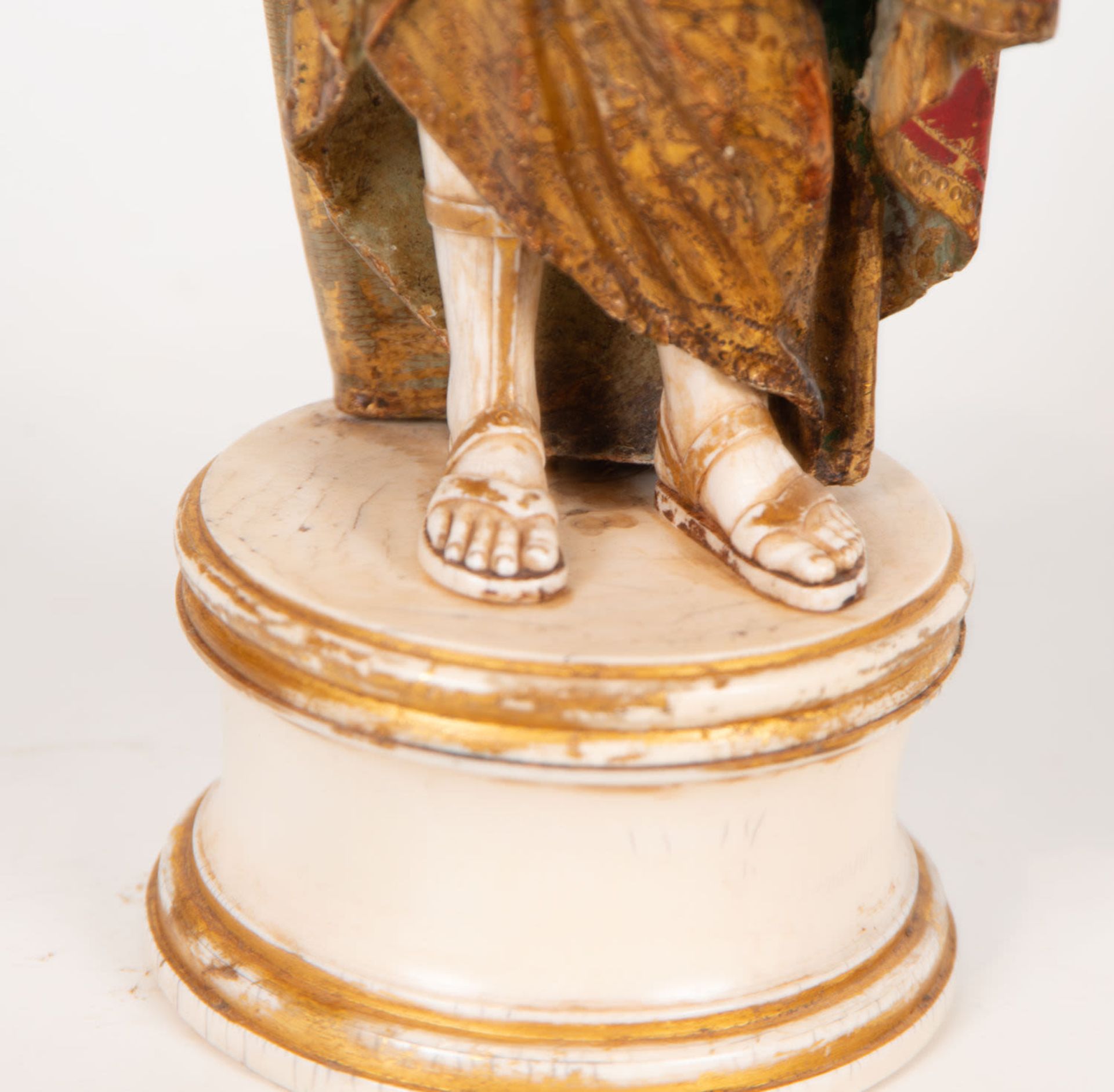 Large Saint John the Evangelist in Ivory and Wood, 18th century - Image 6 of 7