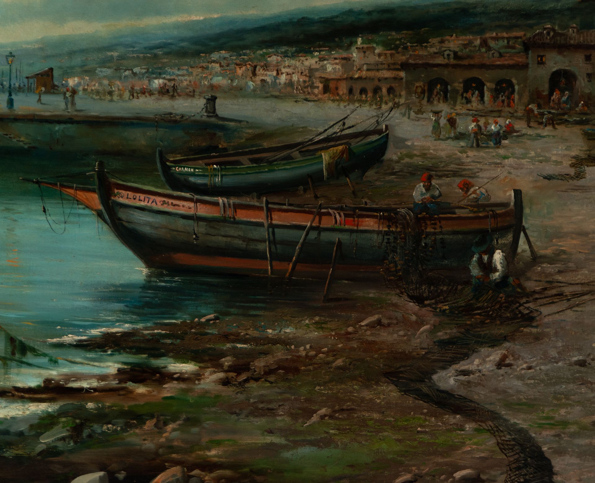 View of Oporto port, Emilio Álvarez Ayón (Valencia 1889 - Barcelona 1972), signed and dated in Portu - Image 4 of 6