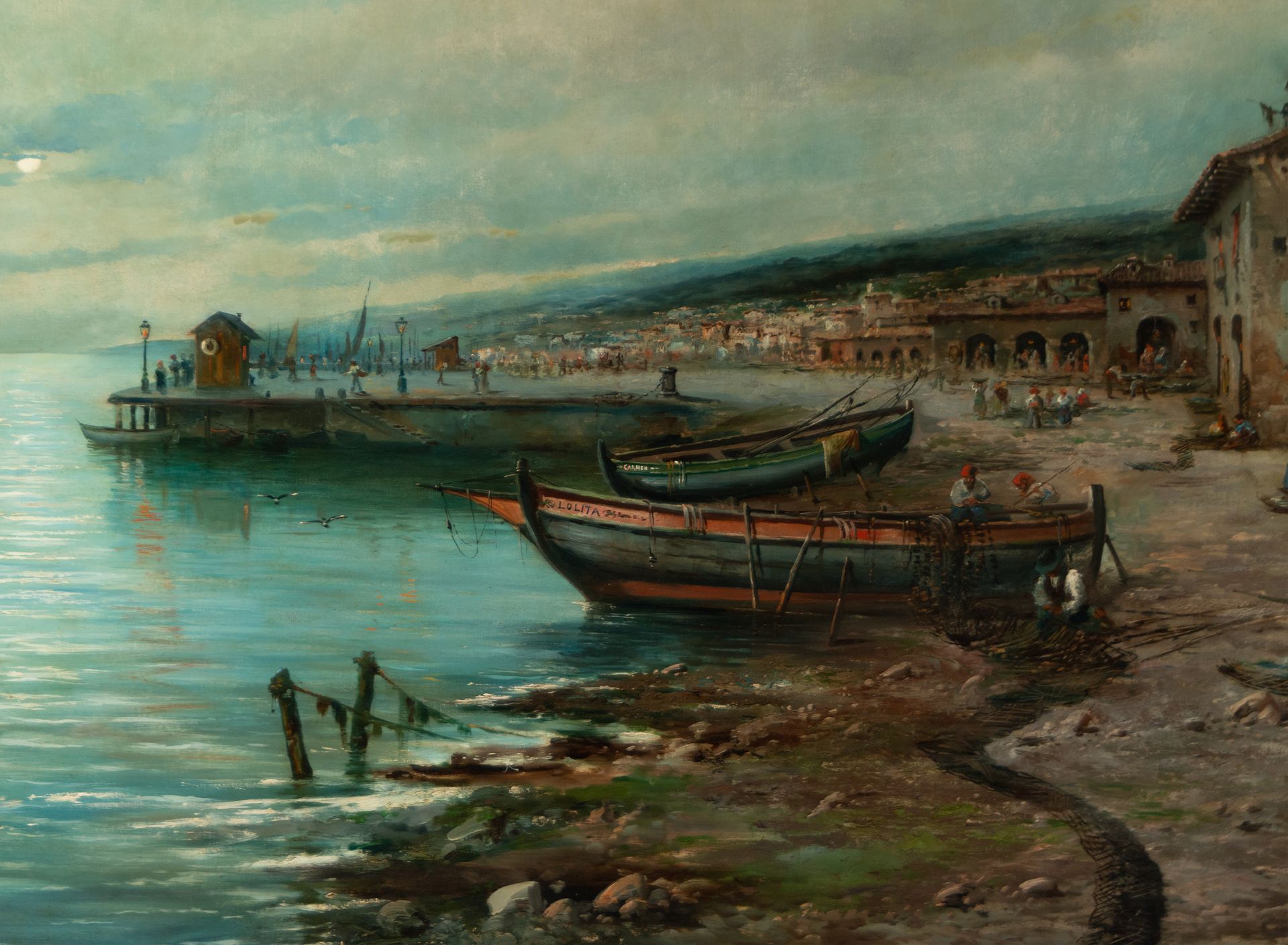 View of Oporto port, Emilio Álvarez Ayón (Valencia 1889 - Barcelona 1972), signed and dated in Portu - Image 2 of 6