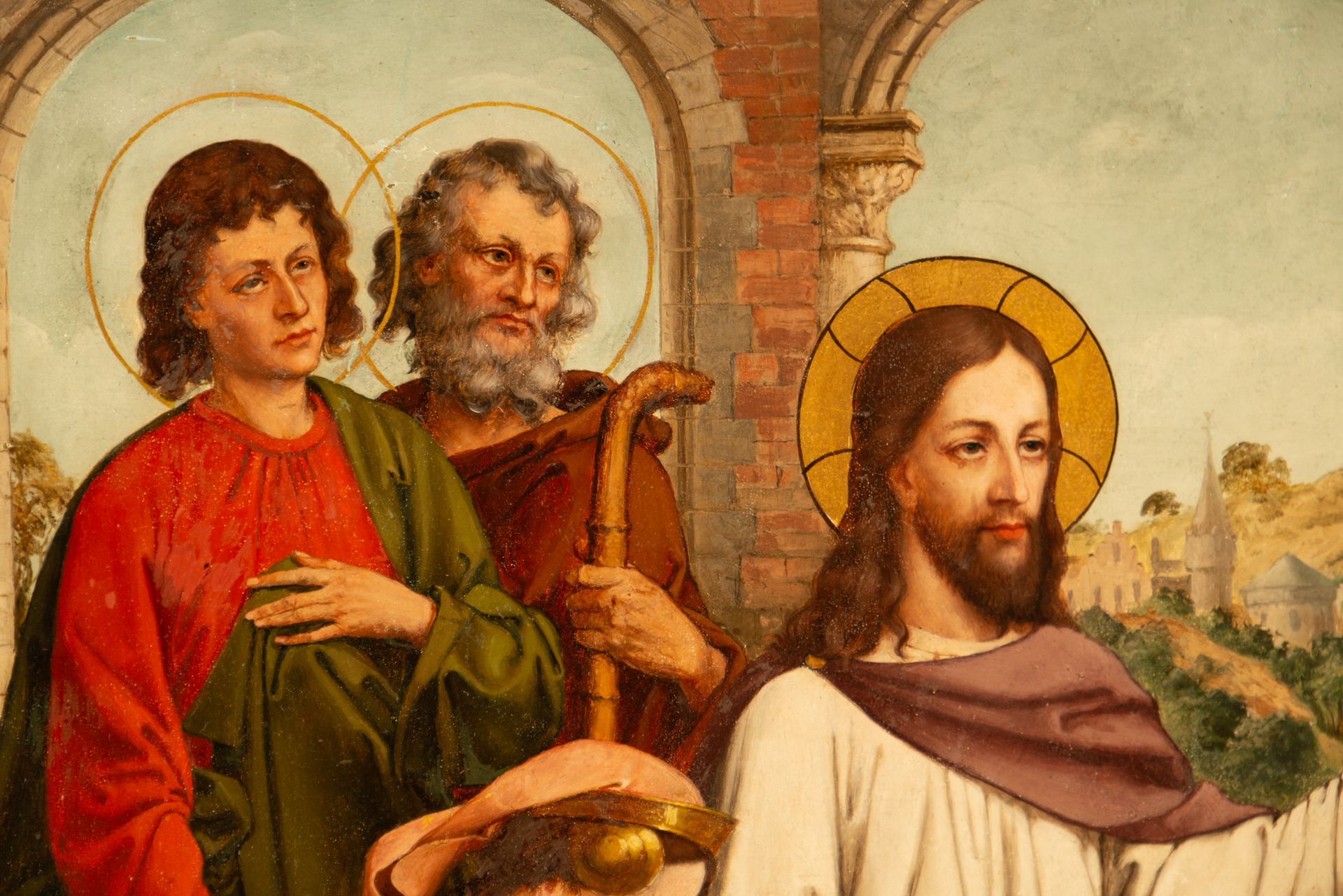 Christ and the Samaritan, 19th century Italian school - Image 5 of 8
