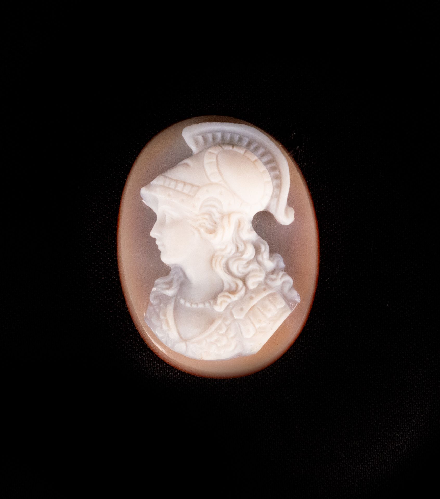 Triple layer cameo representing Goddess Mars, Roman Workshops, 19th century