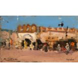 Souk of Tetouan, signed Bertuchi, Spanish school of the 20th century