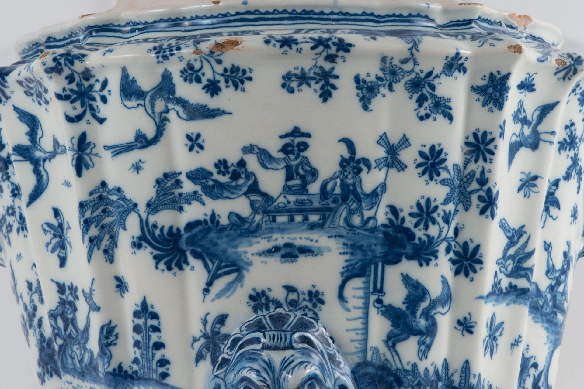 Rare Fountain in Alcora ceramic, 18th century, first period, 18th century - Image 3 of 6