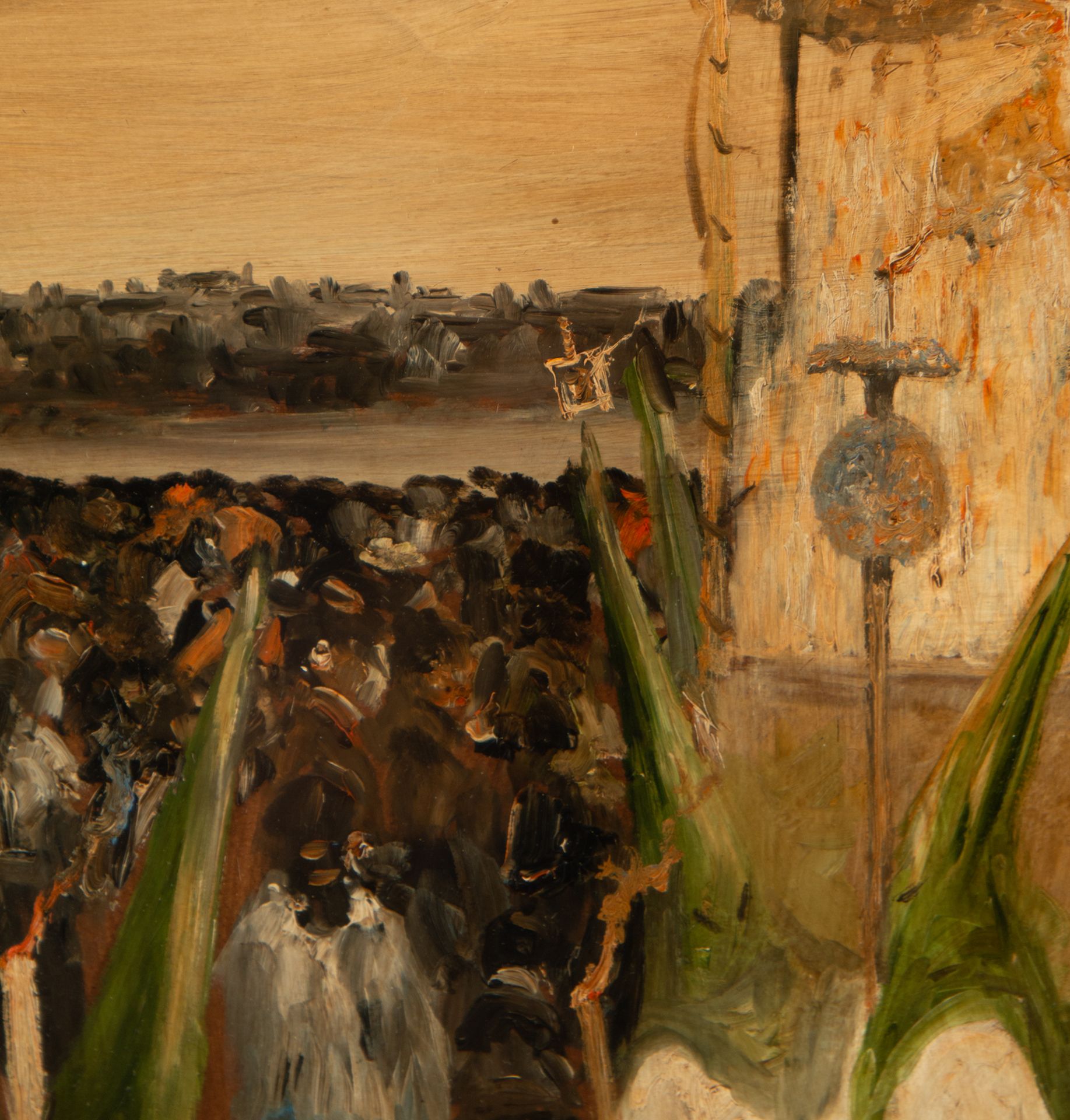 Pair of Holy Week processions, 20th century Spanish school, signed María Ramos - Image 3 of 13