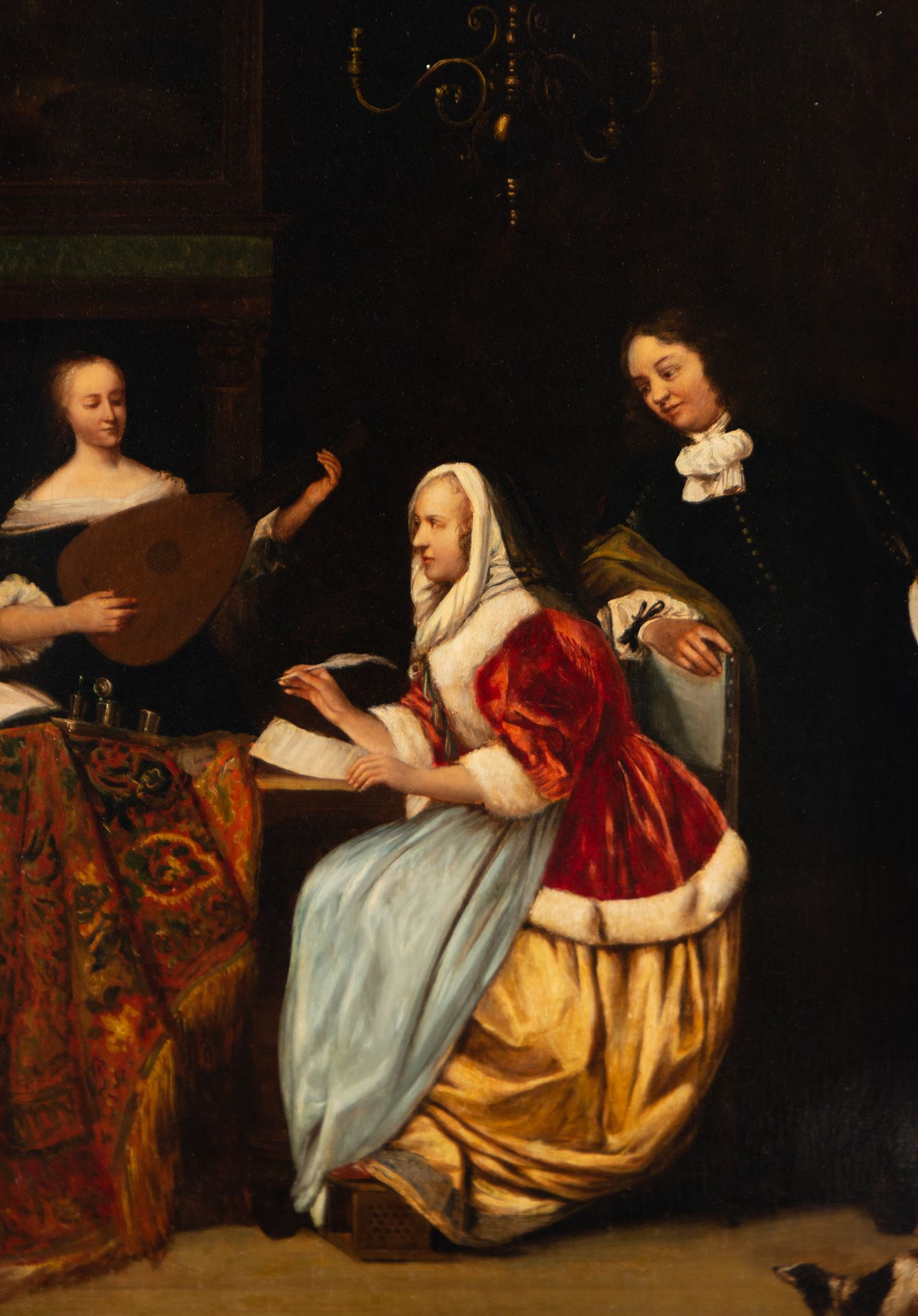 "The Music Lesson", following Flemish models of the 17th century, Central European school of the 19t - Bild 2 aus 6