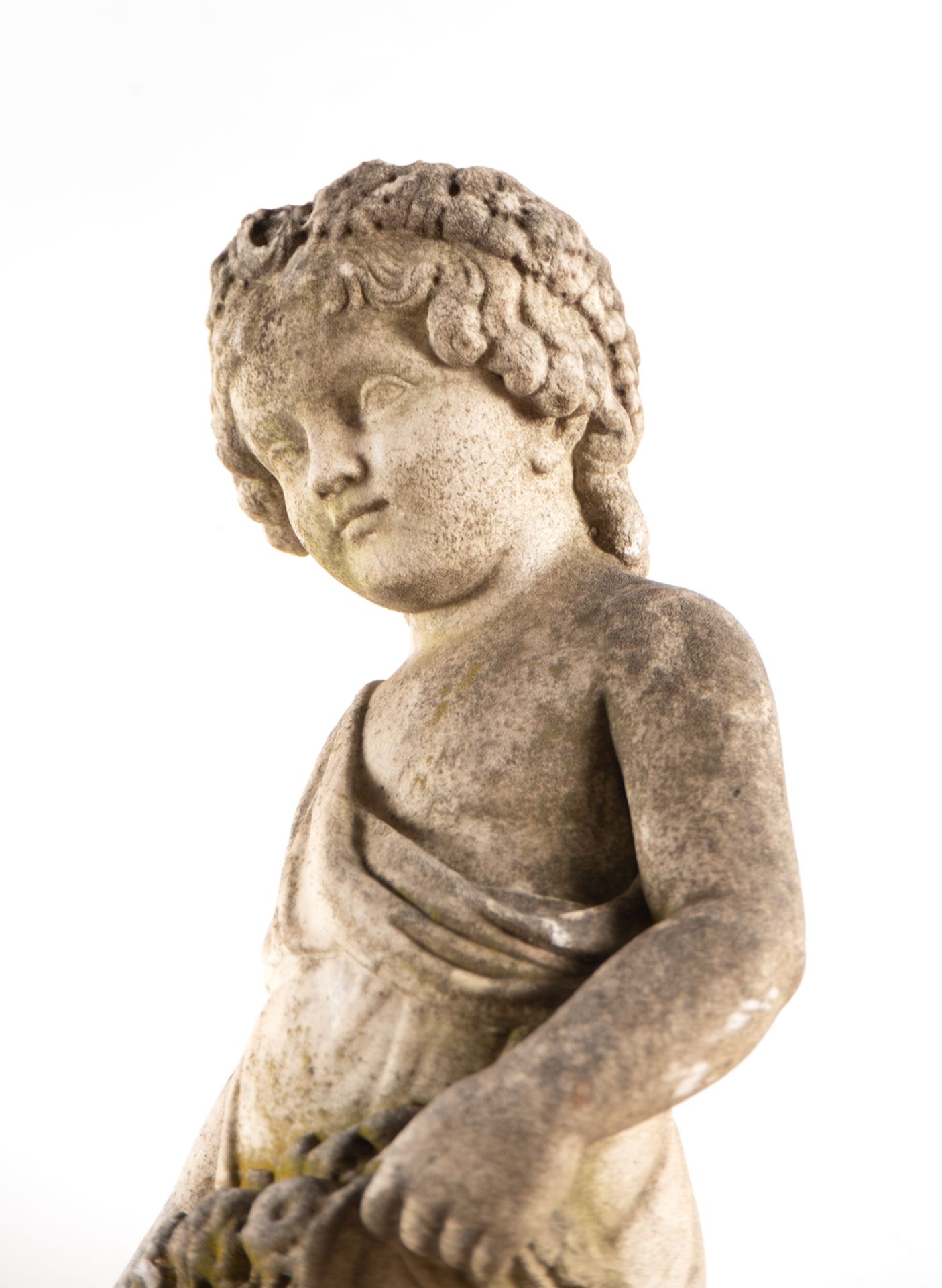 Large Cherub Figure in Marble, France, 18th century - Bild 9 aus 14