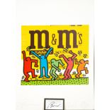 "M & M's", hand-signed print by Keith Haring (Reading, Pennsylvania, 1958-New York, New York, 1990),