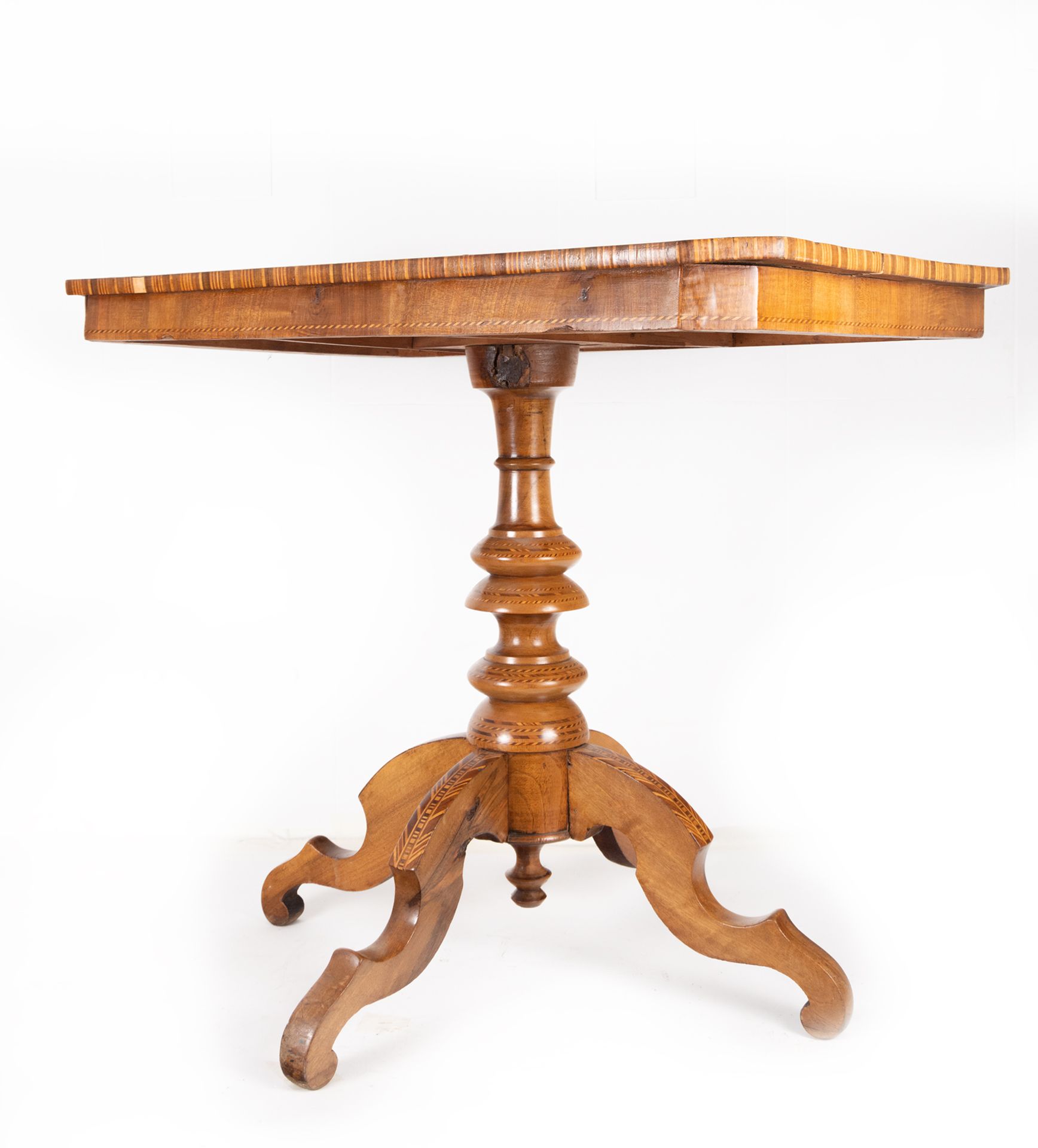 Important side table in marquetry, Carlos IV period, 18th - 19th centuries - Bild 5 aus 8