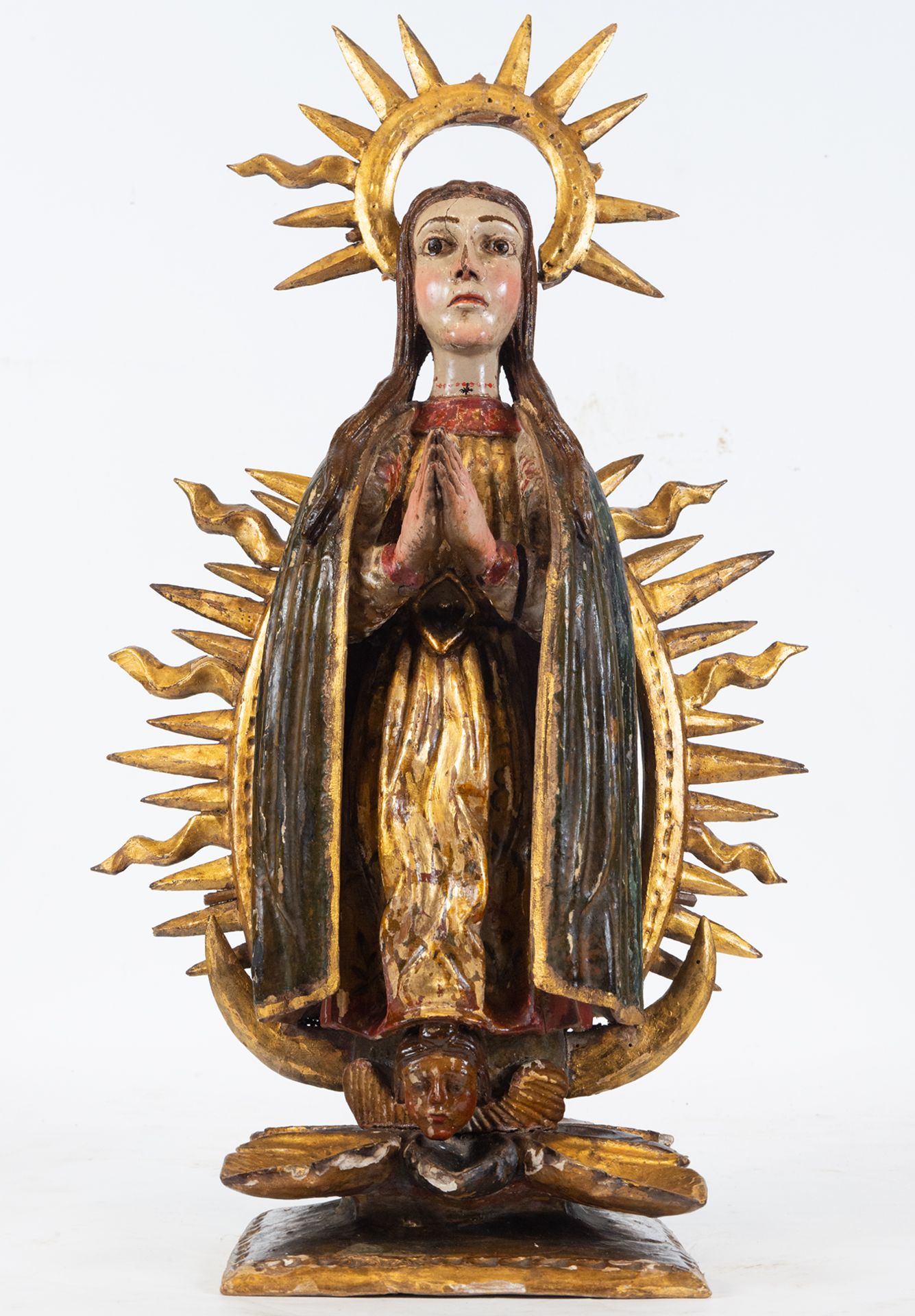 Immaculate Virgin, Spanish colonial work, Mexico, 18th century - Image 2 of 5