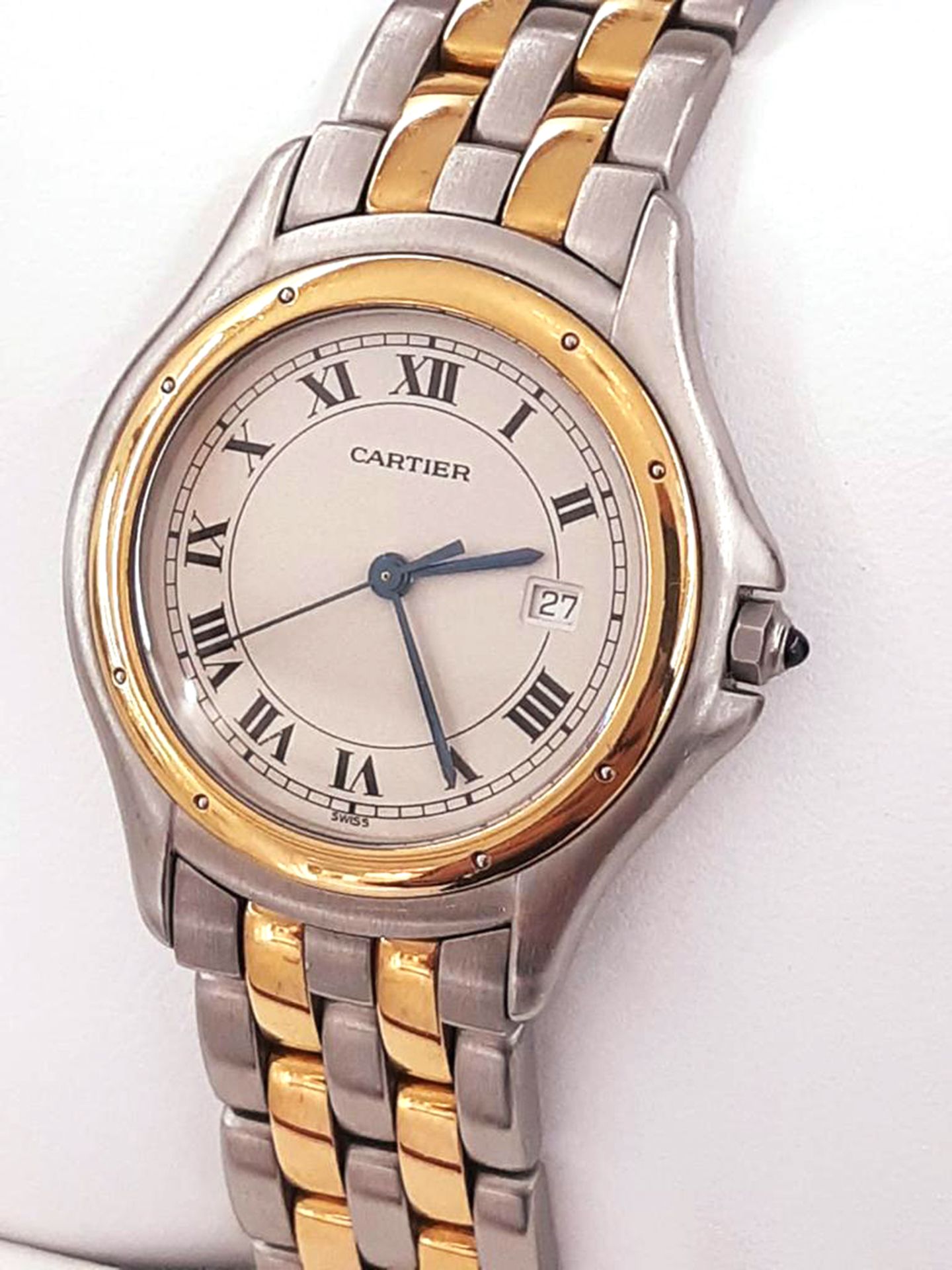 CARTIER COUGAR WATCH IN STEEL AND GOLD 33mm - Image 4 of 6