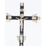 Jerusalem Cross in ebonized wood and mother-of-pearl, 18th century