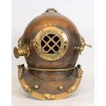 Rare Solid Bronze Diver's Helmet, Italy or England, late 19th century - early 20th century