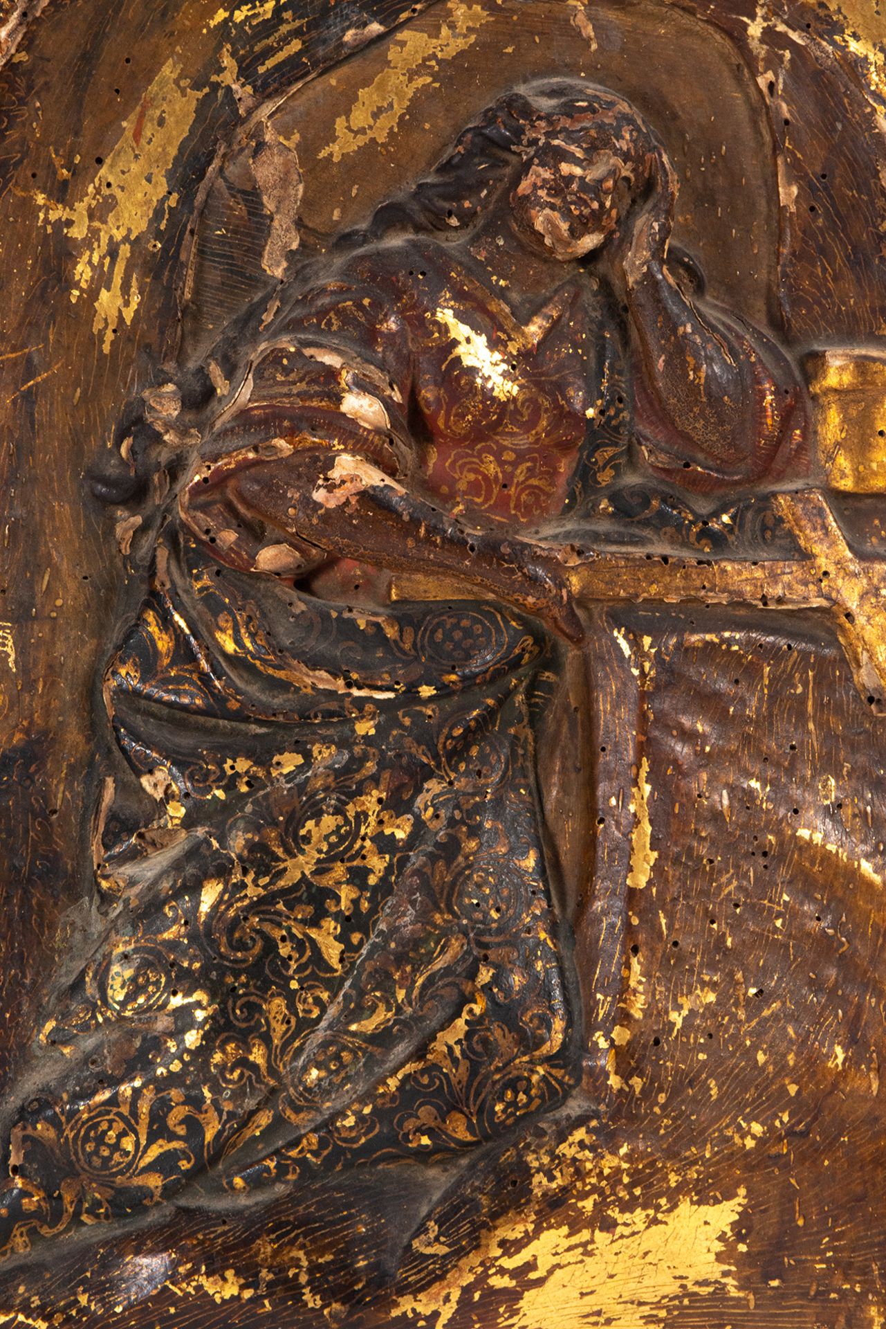 Altar element with relief of Penitent Magdalena, 16th century - Image 3 of 6