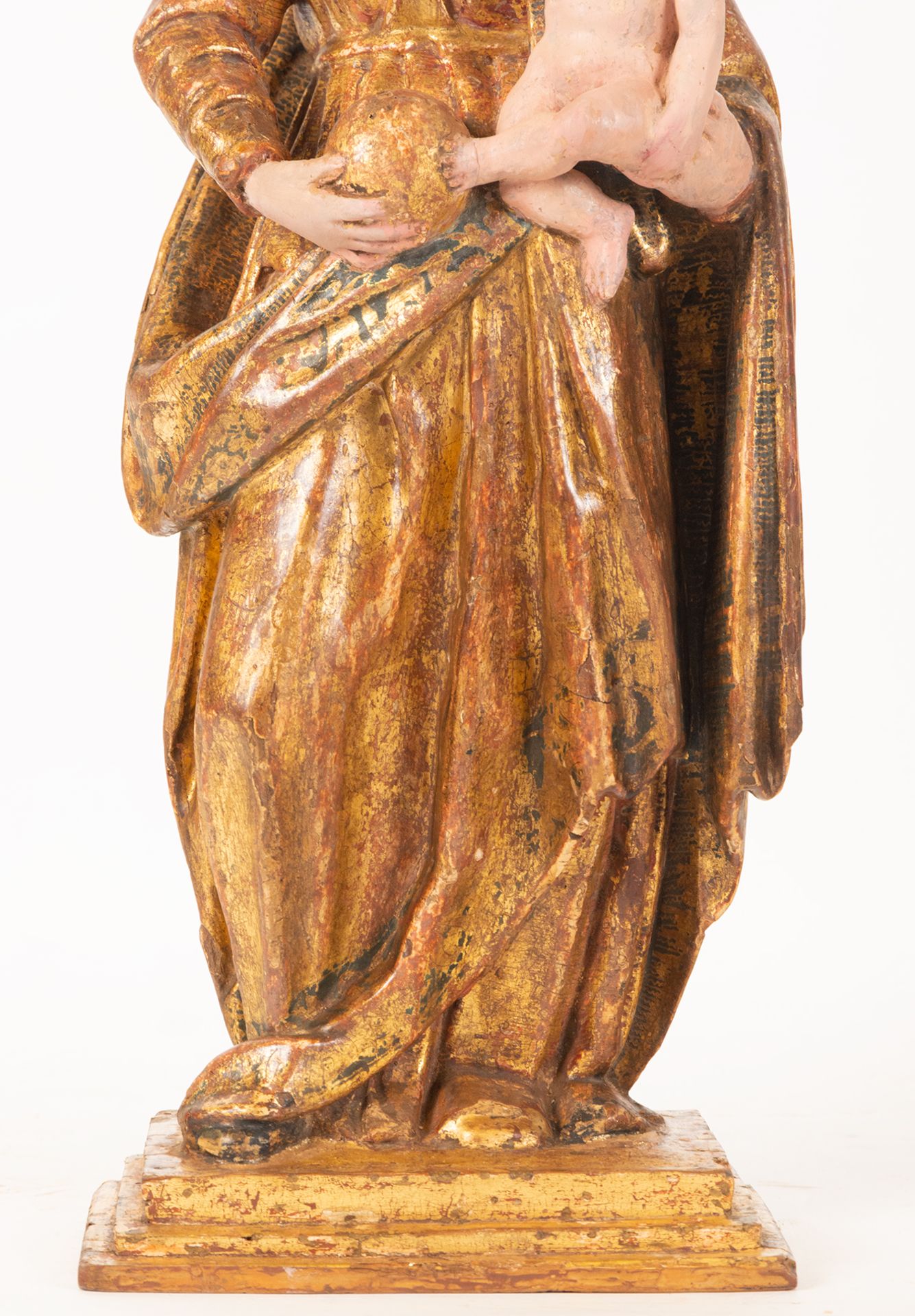 Important Virgin with Child in her arms, Hispano-Flemish school of the 16th century - Image 3 of 11