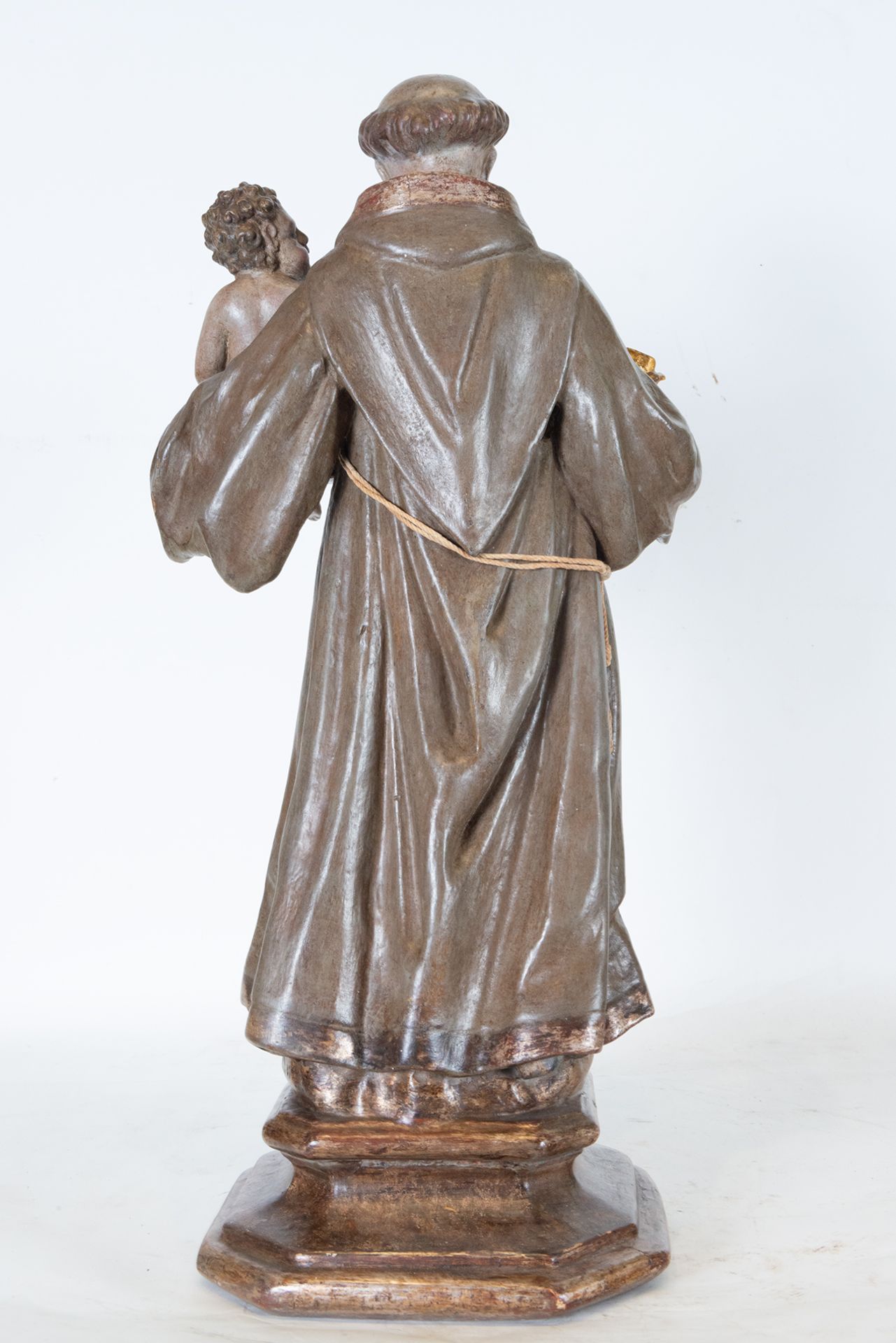 Saint Anthony with the Child Jesus in Arms, Catalan school of the 18th century - Image 5 of 5