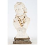 Bust of Goya in Biscuit Porcelain, 19th century
