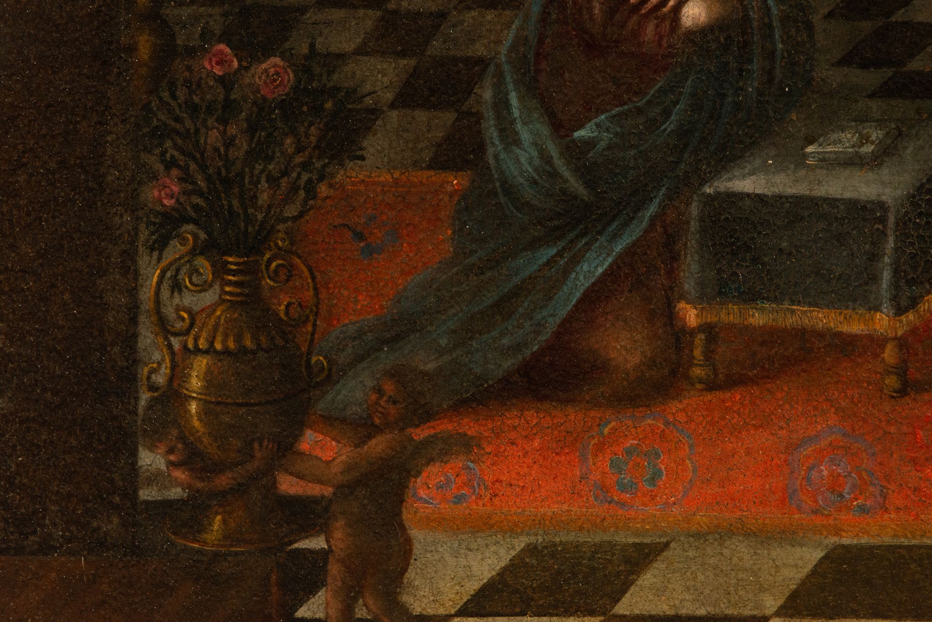 The Annunciation of Mary, Andalusian school from the early 17th century - Image 5 of 6