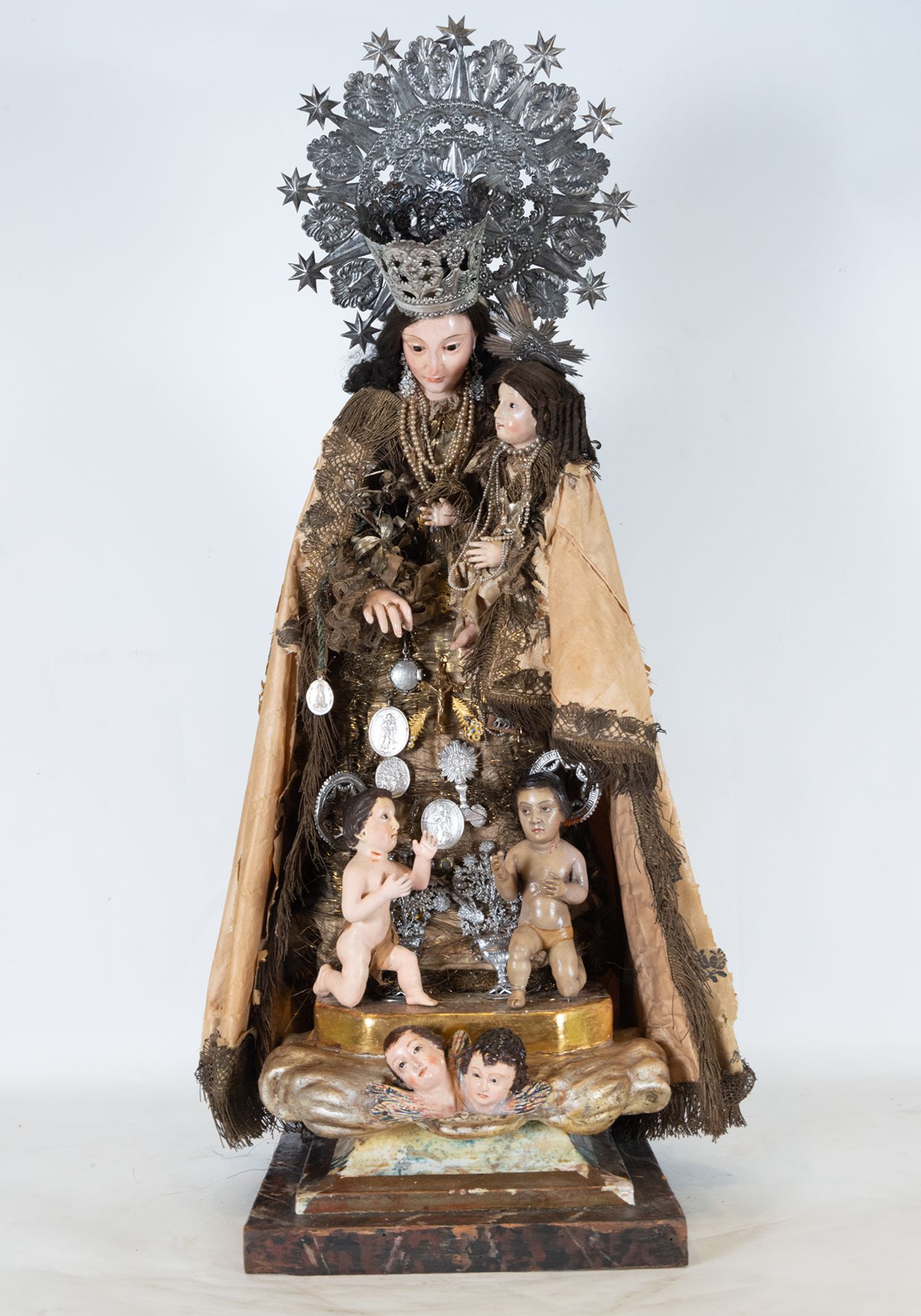 Exceptional Virgin of the Forsaken or "Geperudeta", Valencian school of the 18th century