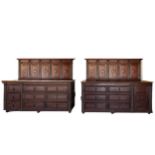 Very Large Pair of Ecclesiastical Chests of Drawers in wood and forge, Toledo or Salamanca, Spanish