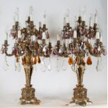 Pair of bronze candlesticks, early 20th century