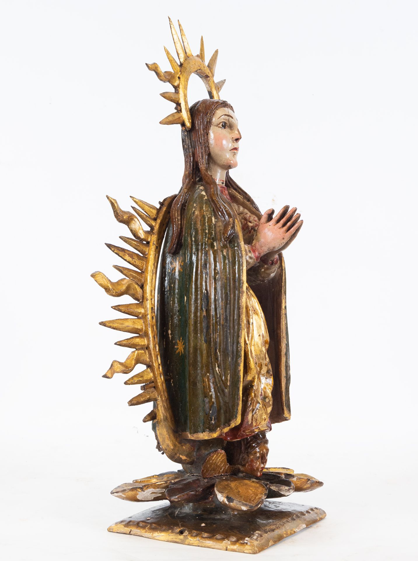 Immaculate Virgin, Spanish colonial work, Mexico, 18th century - Image 4 of 5