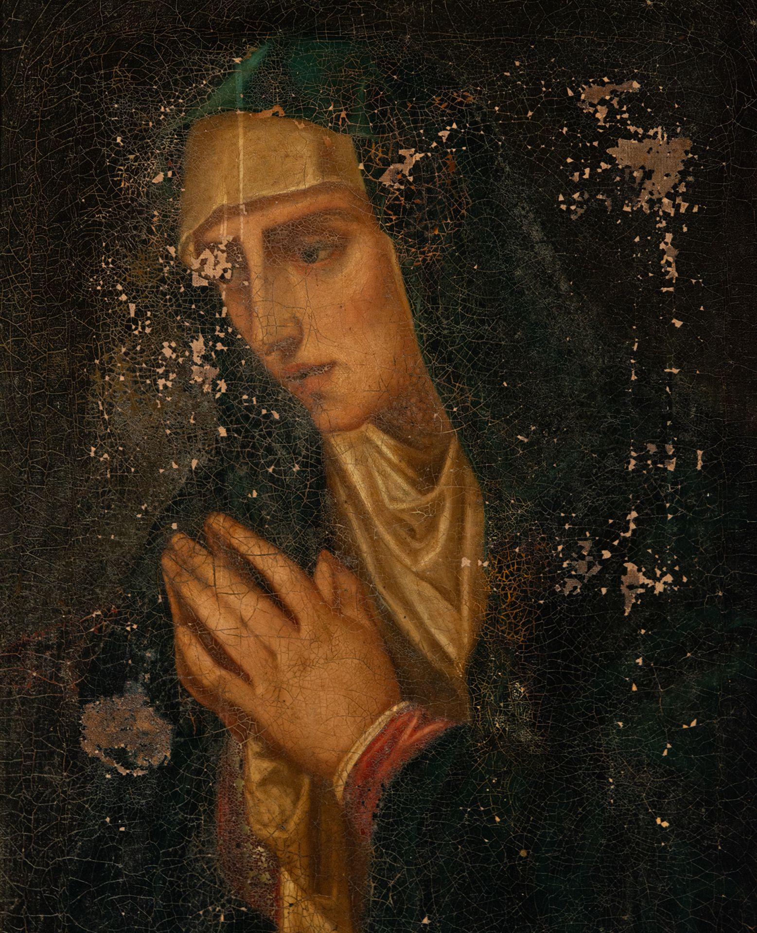 Mater Dolorosa, follower of Luis de Morales, 18th century Spanish school - Image 2 of 4