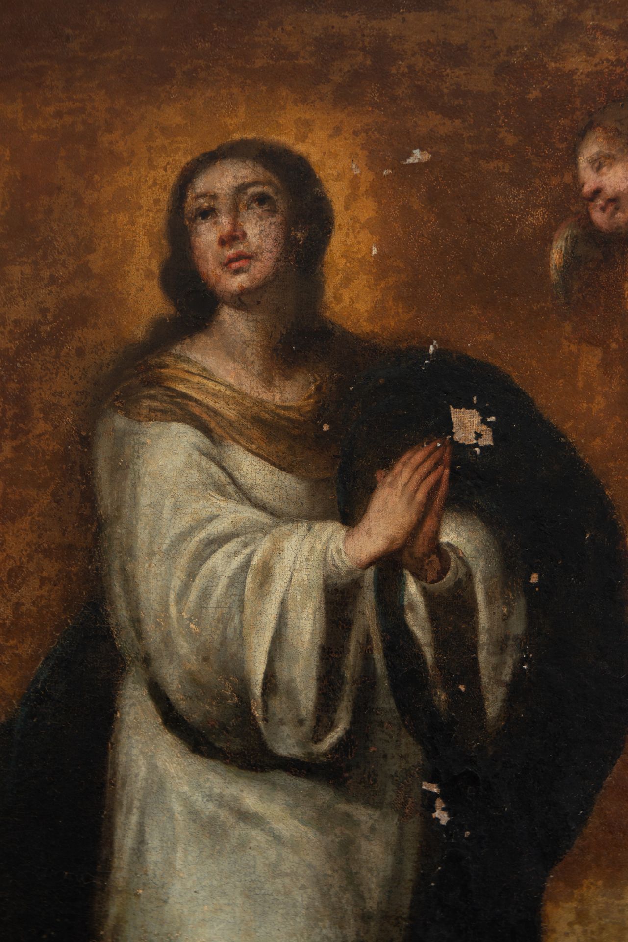 Important Immaculate Virgin Surrounded by Angels, Sevillian school of the 18th century, circle of Ju - Image 3 of 6