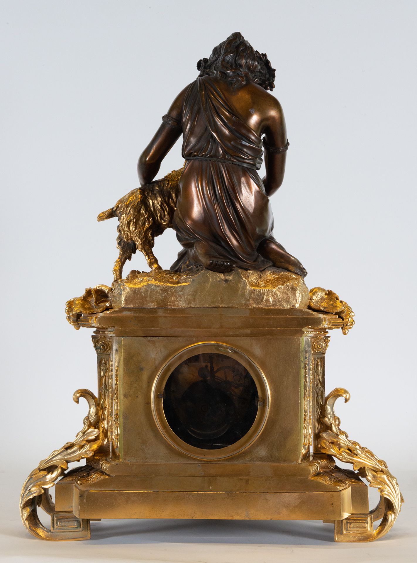 Exceptional Large French Tabletop Clock depicting Bacchus with Ram, Paris Machinery, circa 19th cent - Image 6 of 7