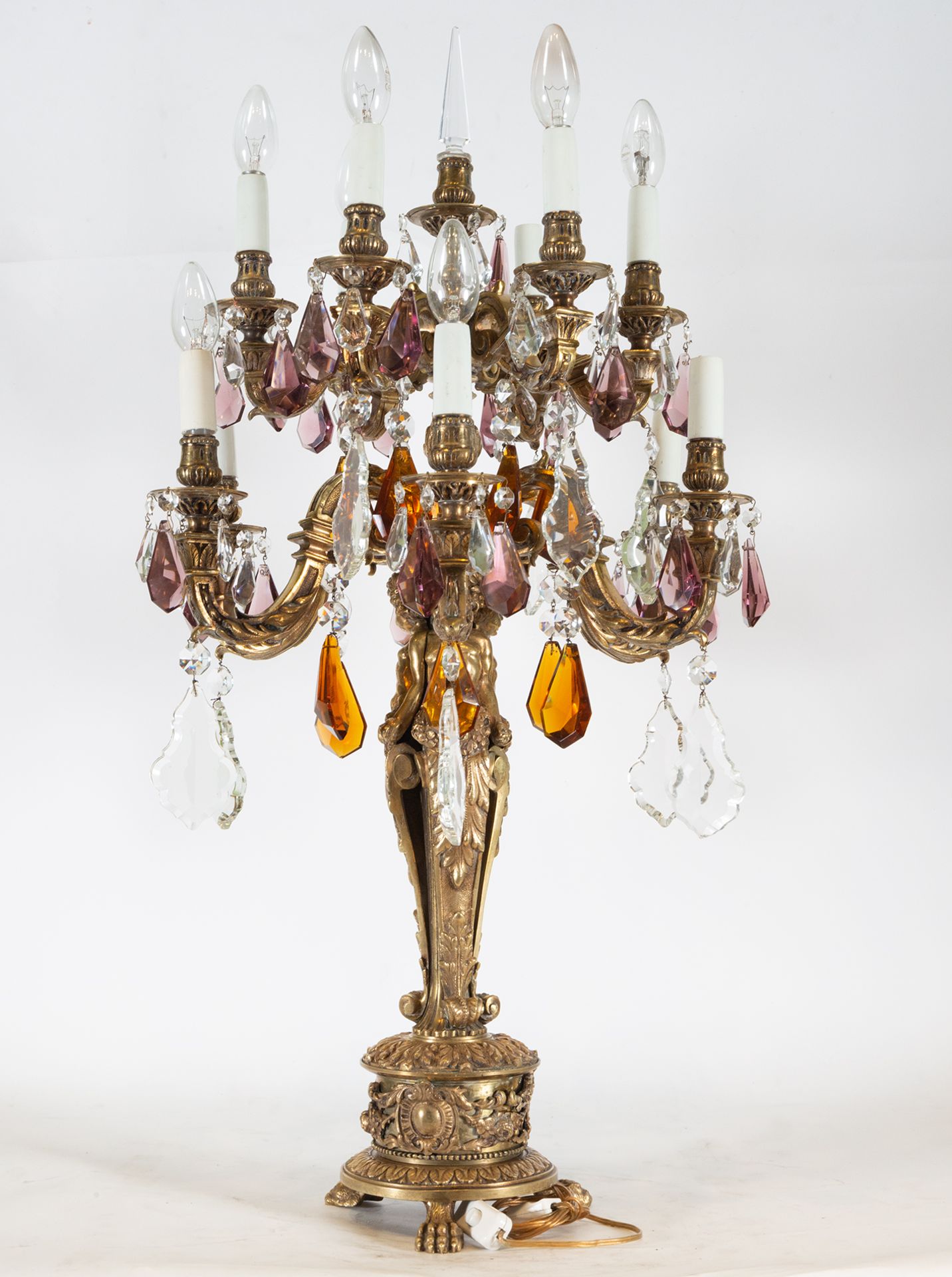 Pair of bronze candlesticks, early 20th century - Image 2 of 6
