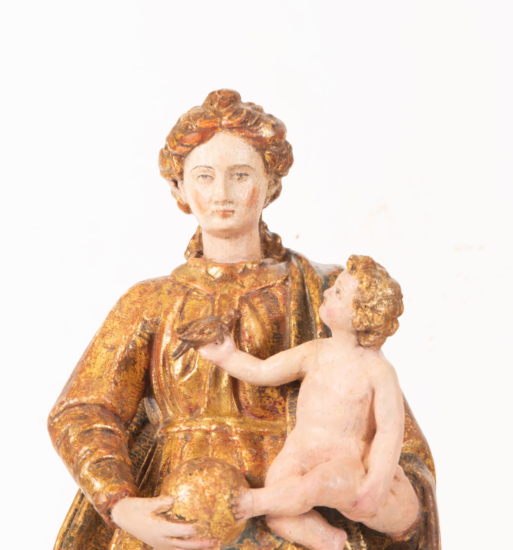 Important Virgin with Child in her arms, Hispano-Flemish school of the 16th century - Image 2 of 11