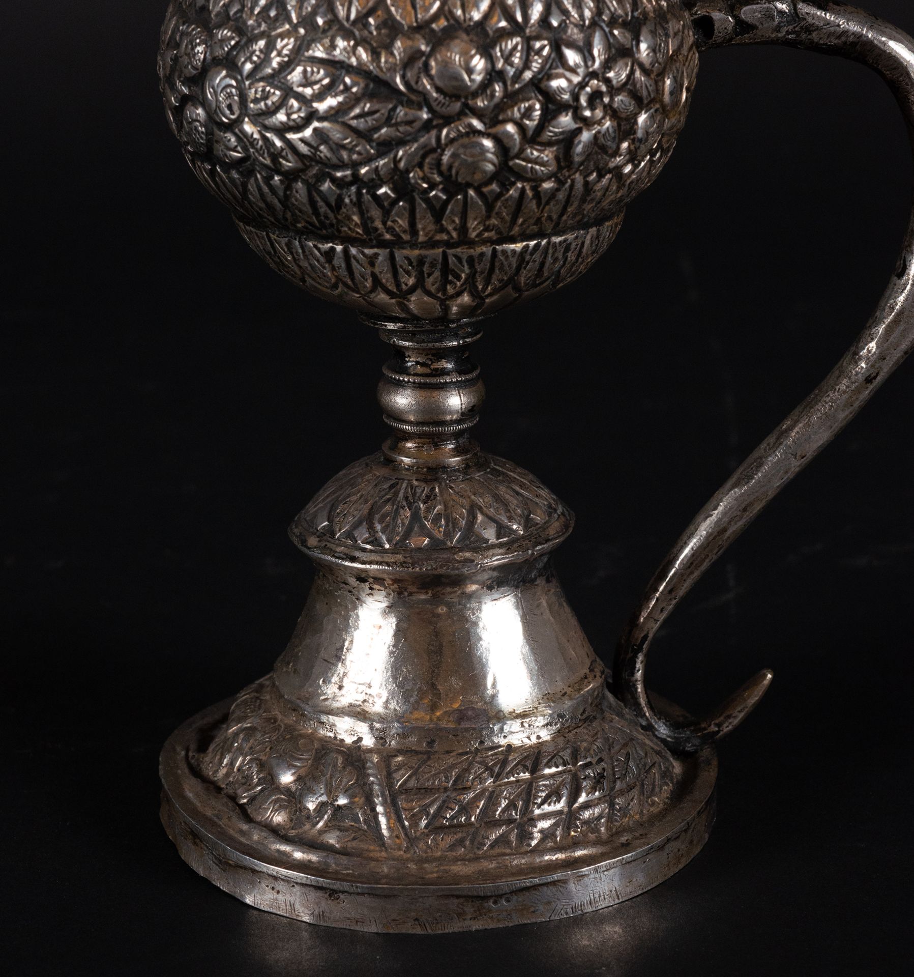 Chocolate cup in solid silver, Trapani, Sicily, Italian work of the 18th century
 - Image 5 of 8